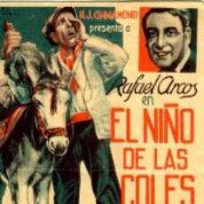 Cine: EL NIÑO DE LAS COLES. DOBLE. REVERSO SIN IMPRIMIR