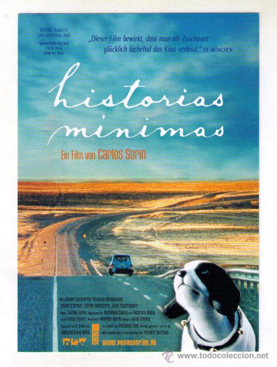 Cine: HISTORIAS MINIMAS - JAVIER LOMBARDO - 2002 - PROGRAMA POSTAL PEGASOS FILM