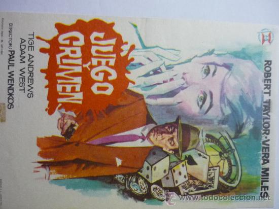 Cine: PROGRAMA DE MANO JUEGO Y CRIMEN - Foto 1