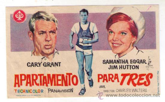 Cine: APARTAMENTO PARA TRES - CARY GRANT - 1966 - SIN PUBLICIDAD