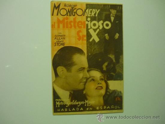 Cine: PROGRAMA CARTULINA EL MISTERIOSO SR.X - Foto 1