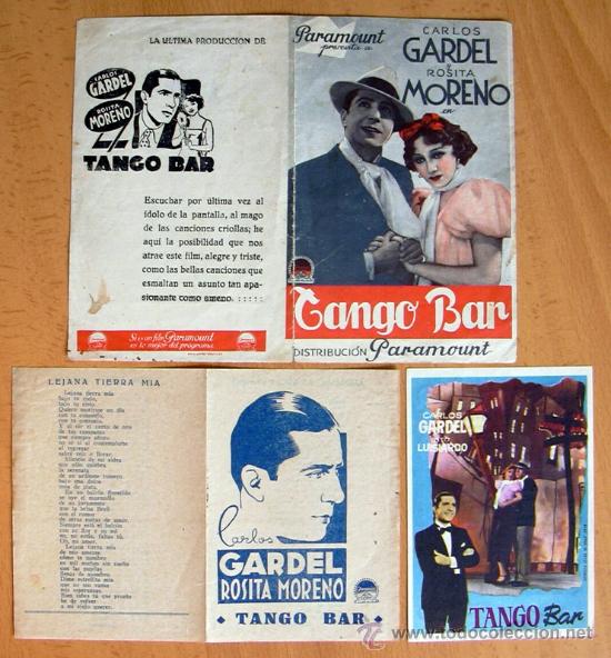 Cine: Tango bar - tres programas diferentes - Carlos Garcel - Con publicidad - Foto 1