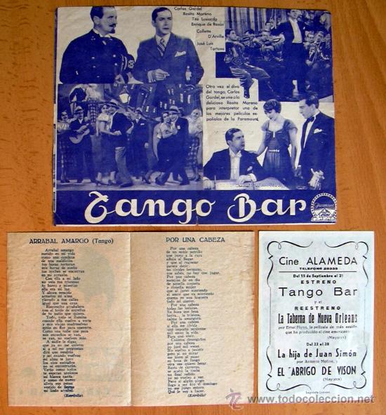 Cine: Tango bar - tres programas diferentes - Carlos Garcel - Con publicidad - Foto 2