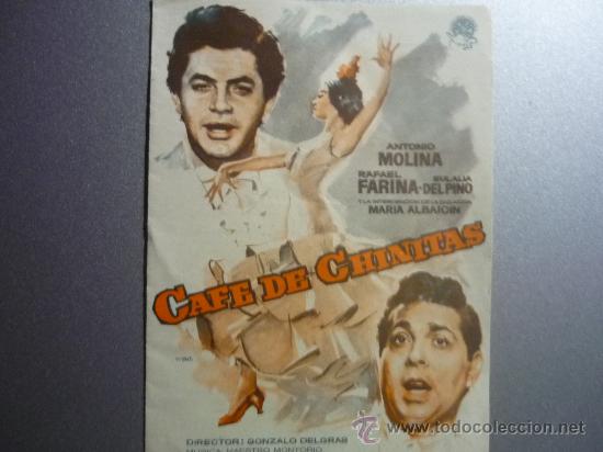 Cine: PROGRAMA CINE DOBLE CAFE DE CHINITAS CANCIONERO - Foto 1