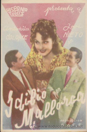 Cine: Idilio en Mallorca. Sencillo de Hispania Tobis. - Foto 1