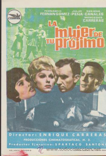 Cine: La mujer de tu pr&oacute;jimo. Sencillo de Cepicsa. - Foto 1