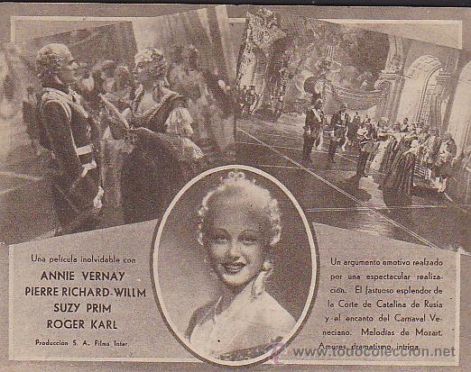 Cine: PROGRAMA DE MANO DOBLE LA PRINCESA TARAKANOVA - Foto 2