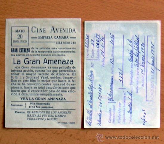 Cine: La gran amenaza - 2 programas diferentes - Con publicidad - Foto 2