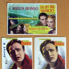 Cine: LA LEY DEL SILENCIO - MARLON BRANDO - 3 PROGRAMAS DIFERENTES - CON PUBLICIDAD. Lote 33108324