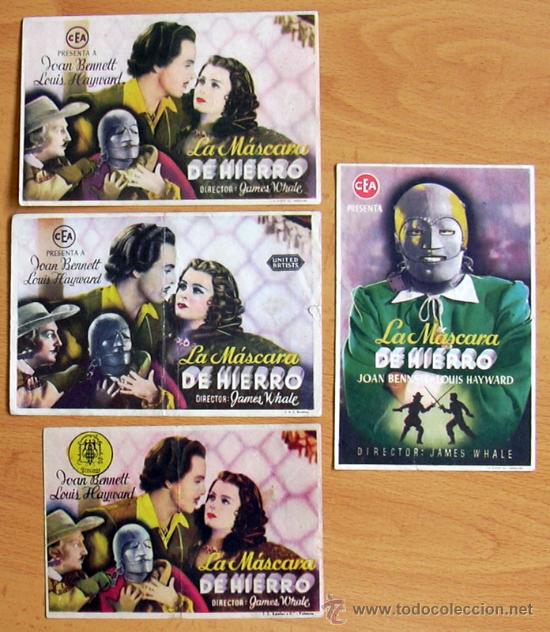 Kino: La m&aacute;scara de hierro - 4 programas diferentes - Con publicidad