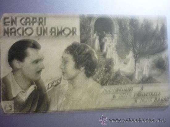 Cine: PROGRAMA CINE CARTULINA EN CAPRI NACIO UN AMOR - Foto 1