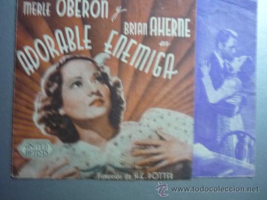 Cine: PROGRAMA CINE DOBLE ADORABLE ENEMIGA publicidad - Foto 1