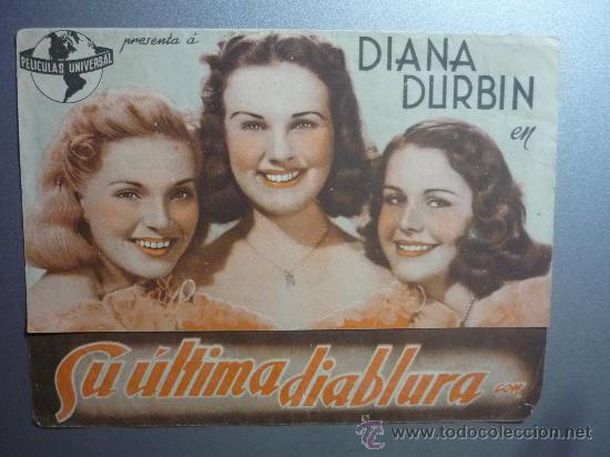 Cine: PROGRAMA CINE DOBLE SU ULTIMA DIABLURA.- - Foto 1