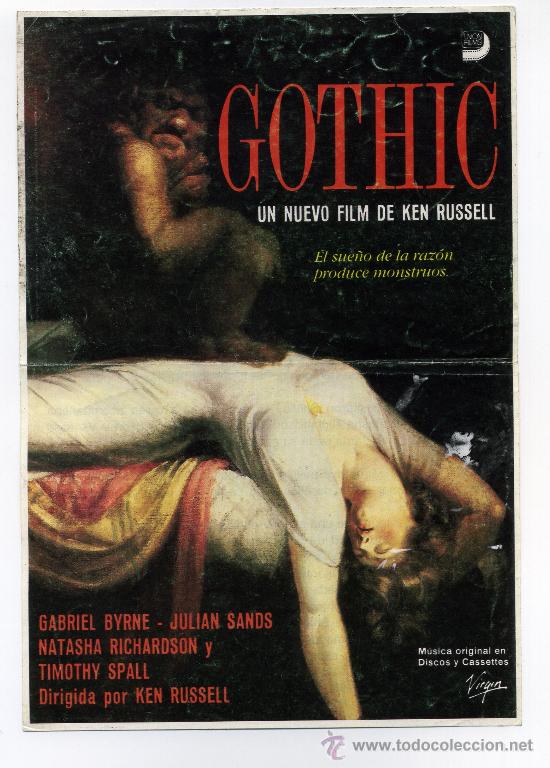 Cine: GOTHIC, con Gabriel Byrne. - Foto 1