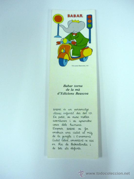 Cine: babar. - punto de libro - animacion - en catalan - Foto 1