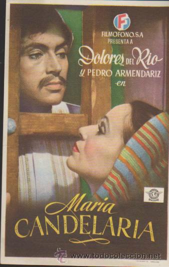 Cine: Mar&iacute;a Candelaria.Sencillo de Film&oacute;fono. Cine Mari - Le&oacute;n  1945. &iexcl;IMPECABLE!