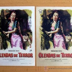 Cine: OLEADAS DE TERROR - 2 PROGRAMAS CON DIFERENTE DISTRIBUIDORA - CON PUBLICIDAD. Lote 33333795