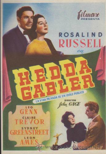  Flyers Publicitaires de films Anciens: Hedda Gabler. Sencillo de Filmax. .  &iexcl;IMPECABLE!