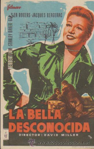  Flyers Publicitaires de films Anciens: La Bella desconocida.Sencillo de Filmax.