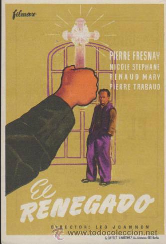  Flyers Publicitaires de films Anciens: El Renegado. Sencillo de Filmax.  Cine Ode&oacute;n - Huesca.