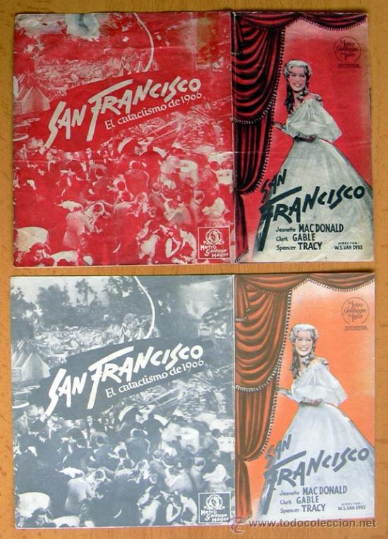 Cinema: San Francisco - 2 programas con diferente color de impresi&oacute;n - Con publicidad