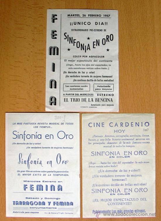 Cine: Sinfonia en oro - 3 programas con diferente distribuidora - Con publicidad - Foto 2