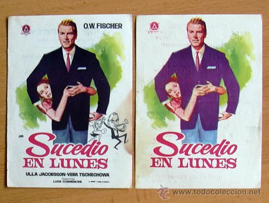 Cine: Sucedio en lunes - 2 programas diferentes - Con publicidad - Foto 1