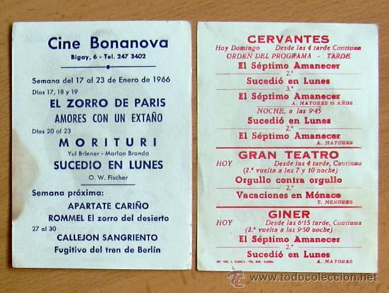 Cine: Sucedio en lunes - 2 programas diferentes - Con publicidad - Foto 2