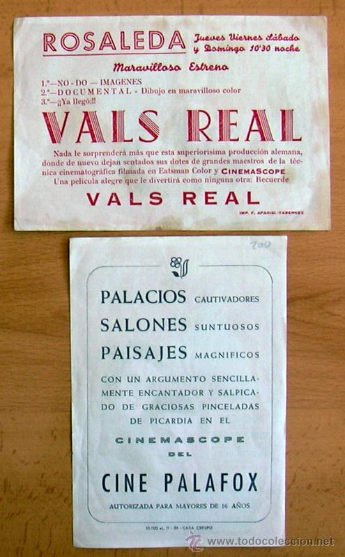 Cine: Vals real - 2 programas con diferente distribuidora - Con publicidad - Foto 2