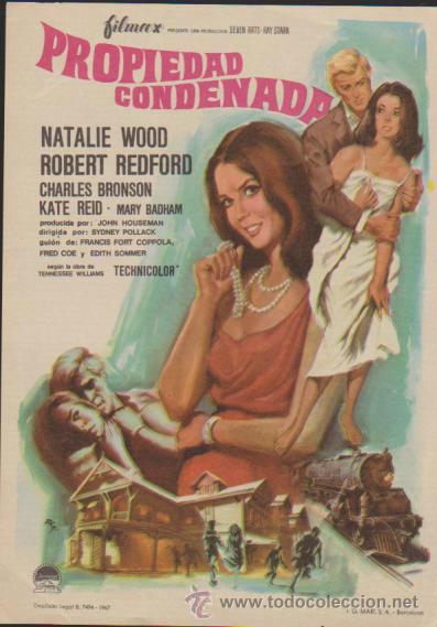  Flyers Publicitaires de films Anciens: Propiedad condenada. Sencillo de Filmax.