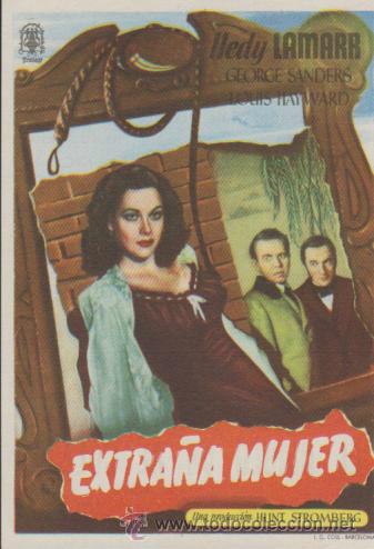 Kino: Extra&ntilde;a mujer. Sencillo de Procines. Cine Mari - Le&oacute;n  1947.