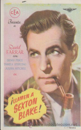 Cine: &iexcl;Llamen a Sexton Blake! Sencillo de CEA.  &iexcl;IMPECABLE! - Foto 1