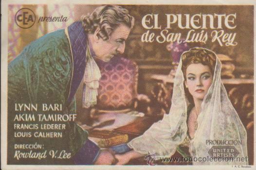 Kino: El Puente de San Luis Rey. Sencillo de CEA.  Cine Fomento - Centellas.