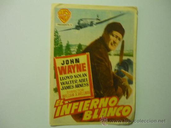 Cine: PROGRAMA CINE EL INFIERNO BLANCO .- JOHN WAYNE publicidd - Foto 1