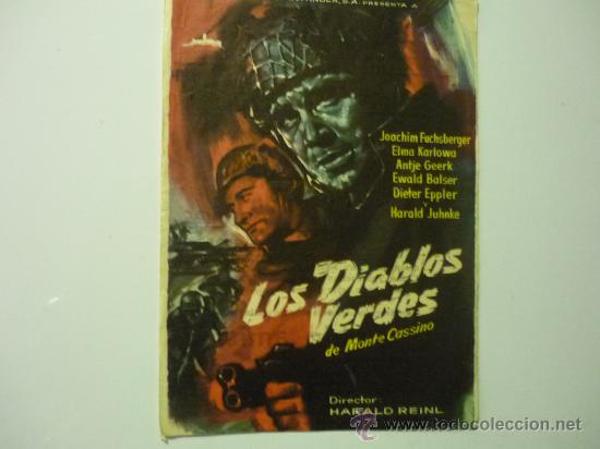 Cine: PROGRAMA CINE LOS DIABLOS VERDES DE MONTE CASSINO PUBLICIDAD - Foto 1