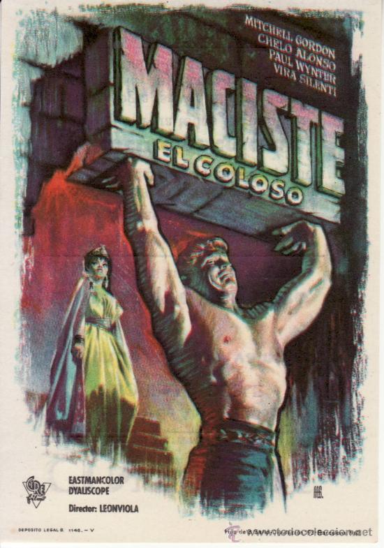 Cine: MACISTE EL COLOSO 1962 CON PROPAGANDA - Foto 1