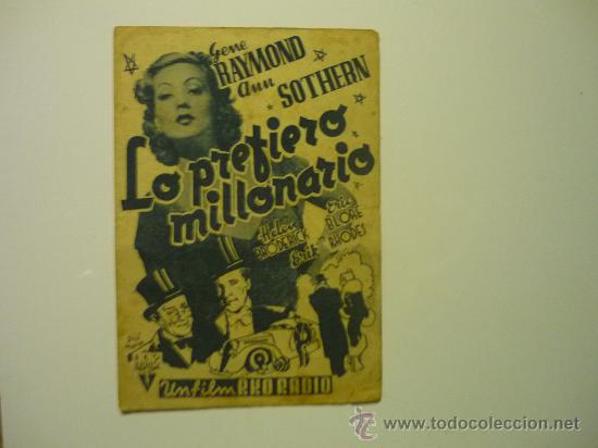 Cine: PROGRAMA CINE DOBLE-LO PREFIERO MILLONARIO- publicidad - Foto 1