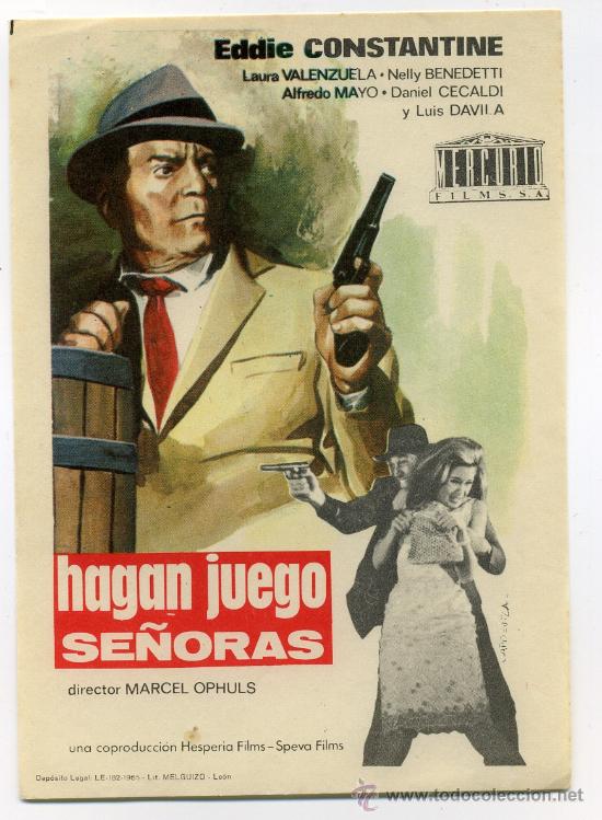 Cine: HAGAN JUEGO SE&Ntilde;ORAS, con Eddie Constantine. - Foto 1