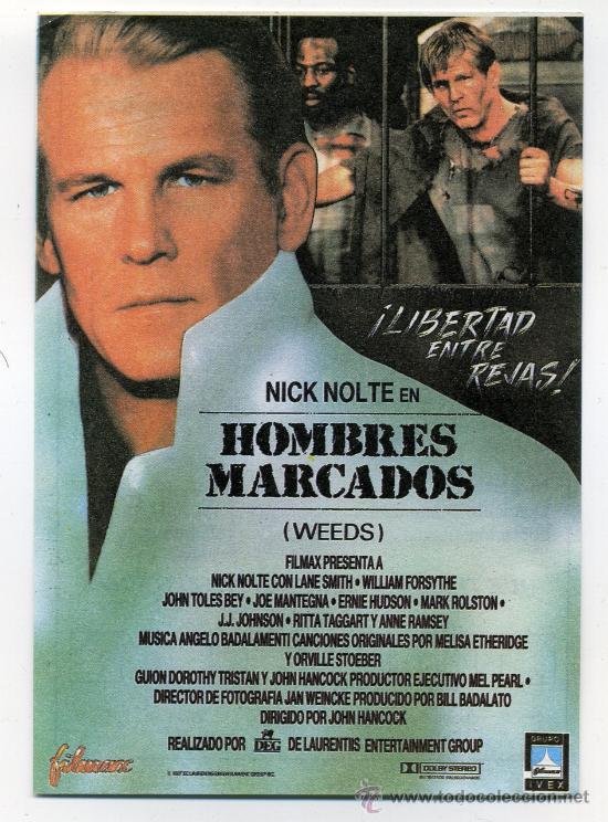  Flyers Publicitaires de films Anciens: HOMBRES MARCADOS, con Nick Nolte.