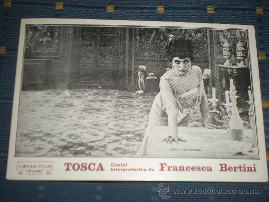 Cine: TOSCA PROGRAMA DE CINE TARJETA POSTAL ANTIGUO DE FRANCESCA BERTINI - Foto 1