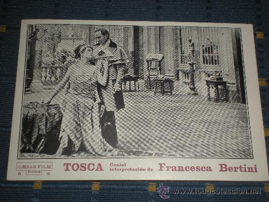 Cine: TOSCA PROGRAMA DE CINE TARJETA POSTAL ANTIGUO DE FRANCESCA BERTINI - Foto 1