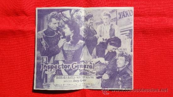 Cine: EL INSPECTOR GENERAL, 1 PROGRAMA DOBLE 1 TROQ. IMPECABLES ORIGINALES WARNER BROS, SIN PUBLICIDAD - Foto 3