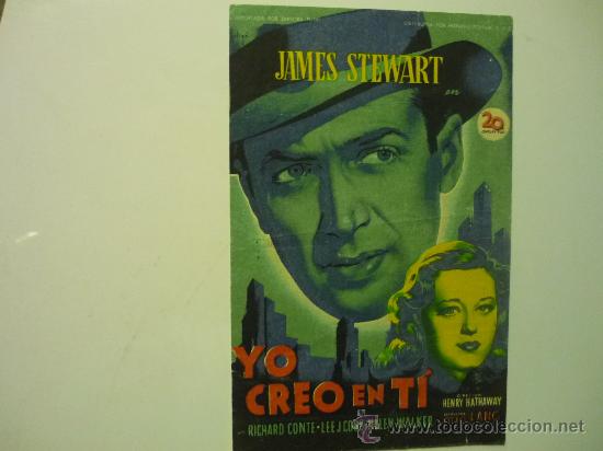 Cine: PROGRAMA CINE YO CREO EN TI.-JAMES STEWART