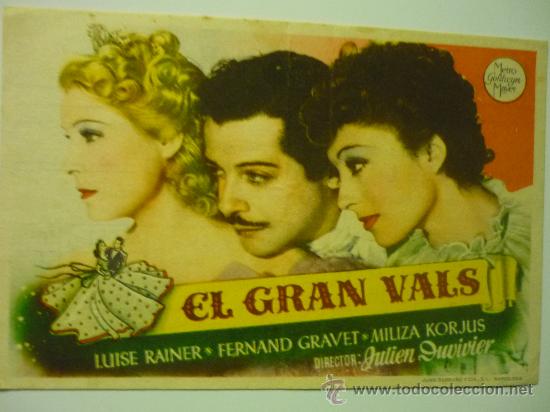 Cine: PROGRAMA CINE EL GRAN VALS.- CINEMA ESPA&Ntilde;OL- TAFALLA - Foto 1
