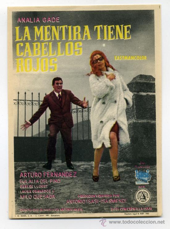 Cine: LA MENTIRA TIENE CABELLOS ROJOS, con Anal&iacute;a Gade.