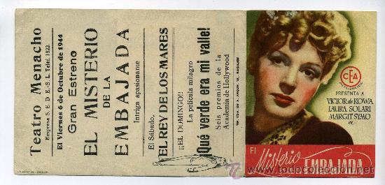 Cine: EL MISTERIO DE LA EMBAJADA, con Laura Solari - Foto 1
