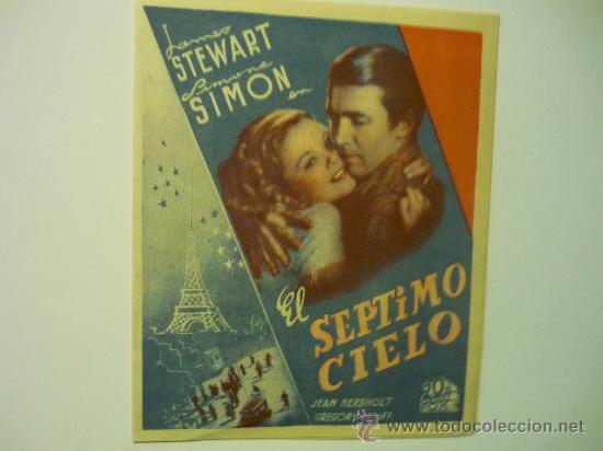 Cine: PROGRAMA CINE DOBLE EL SEPTIMO cielo.-JAMES STEWART