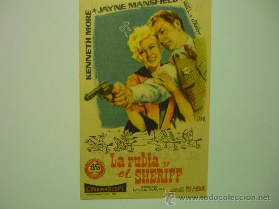 Cine: PROGRAMA CINE LA RUBIA Y EL SHERIFF.-JAYNE MANSFIELD-PUBLICIDAD - Foto 1
