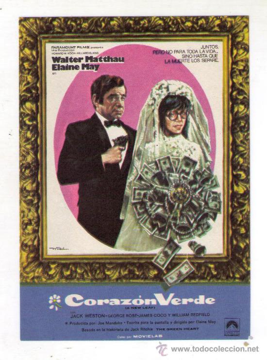 Cine: CORAZON VERDE - WALTER MATTHAU - 1971 - SIN PUBLICIDAD - Foto 1