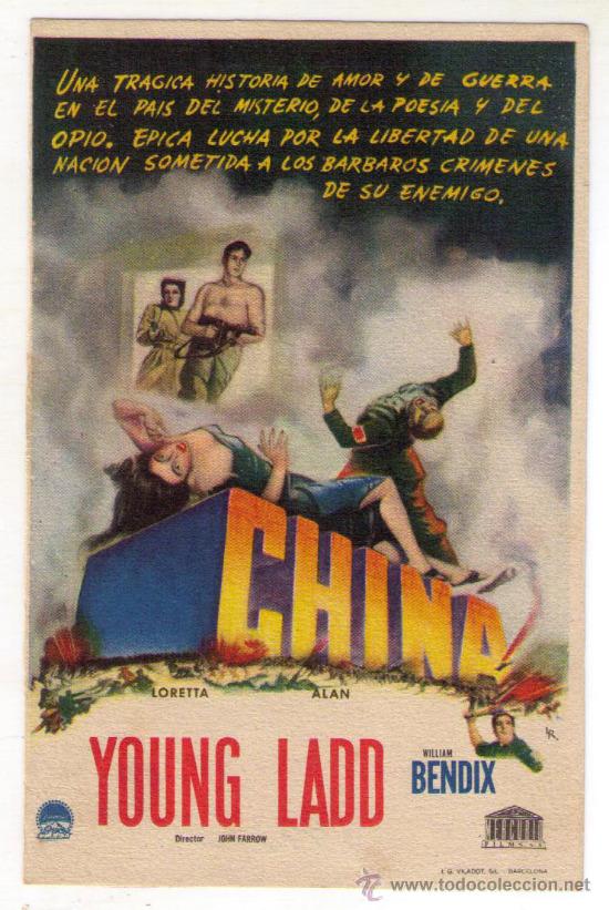 Cine: CHINA - LORETTA YOUNG - 1942 - SIN PUBLICIDAD - Foto 1